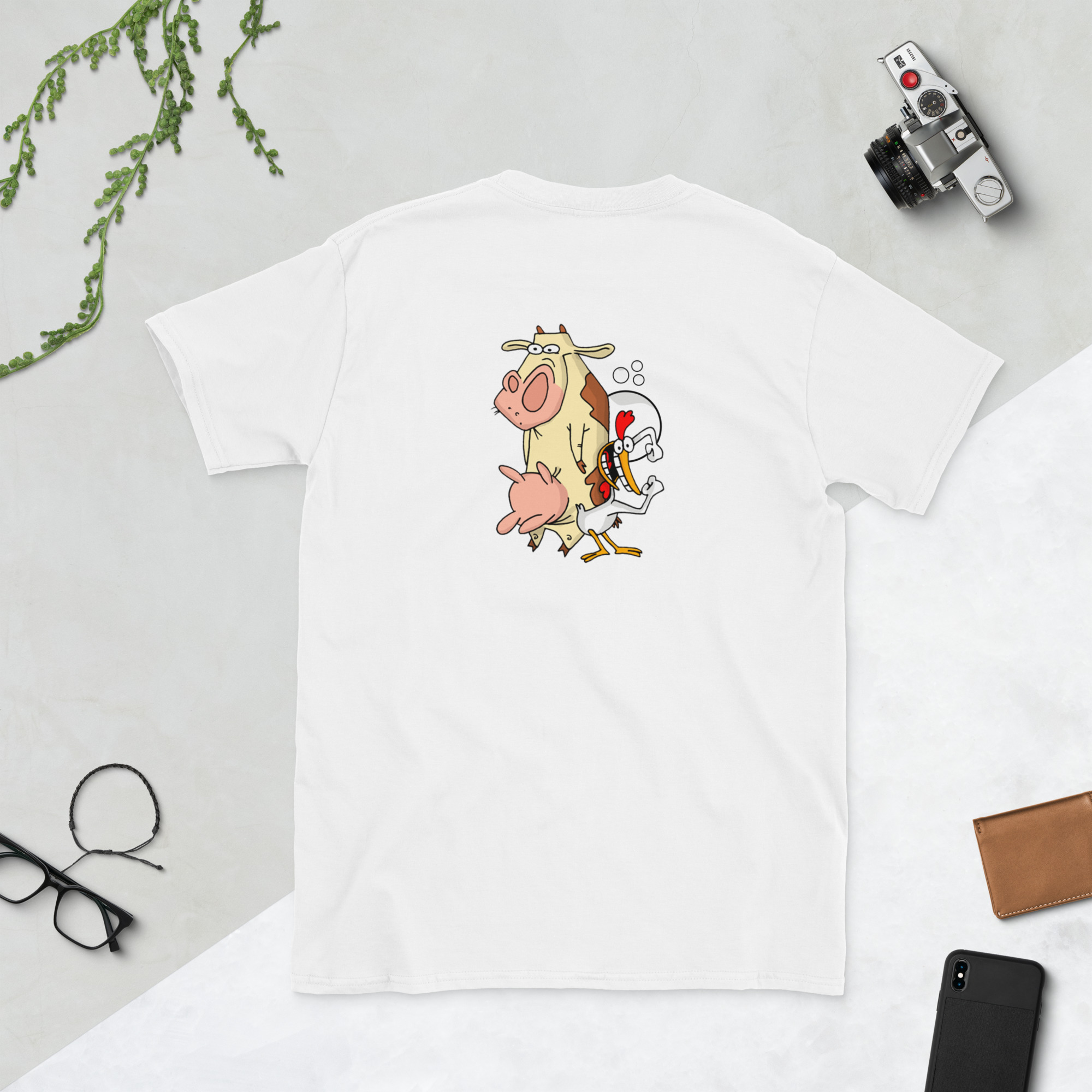 Camiseta Vaca e Frango - Frente e Verso